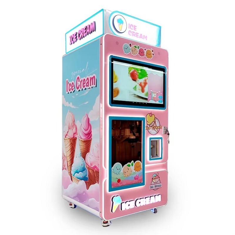 맞춤형 셀프 서비스 로봇 아이스크림 자판기 금속 자동  - Vending Machine Qr Code 리뷰 및 가격