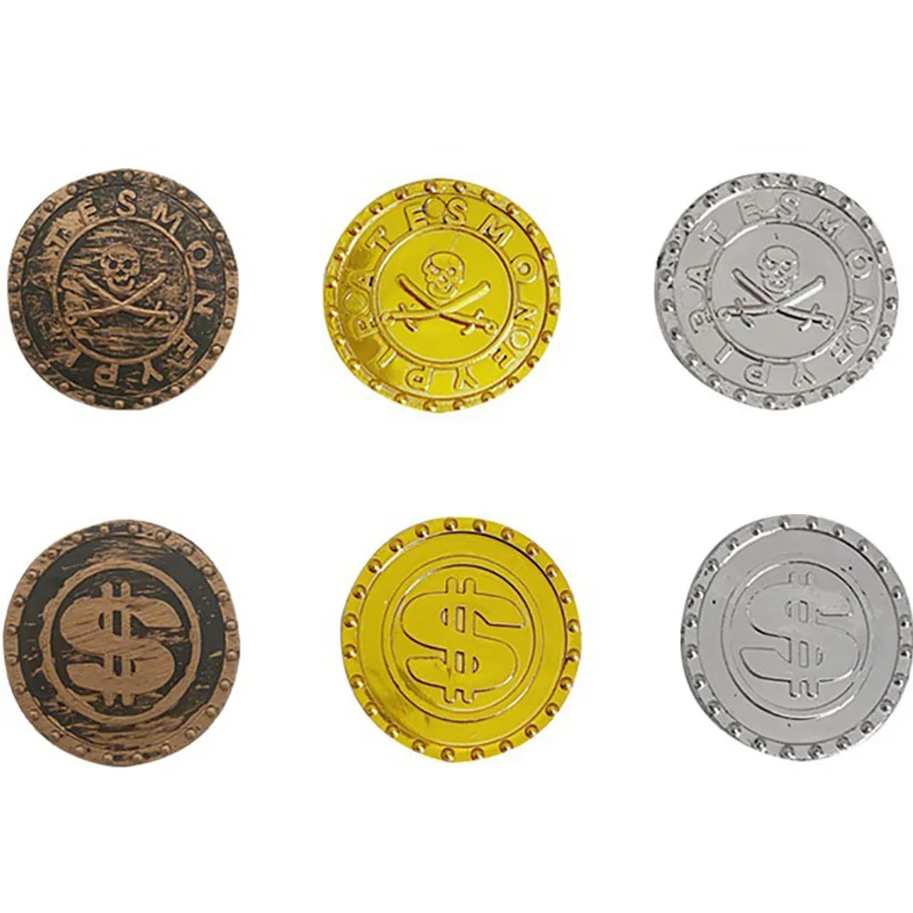 100/200PCS 플라스틱 해적 금은 동전 할로윈 어 - Arcade Game Coin 리뷰 및 가격