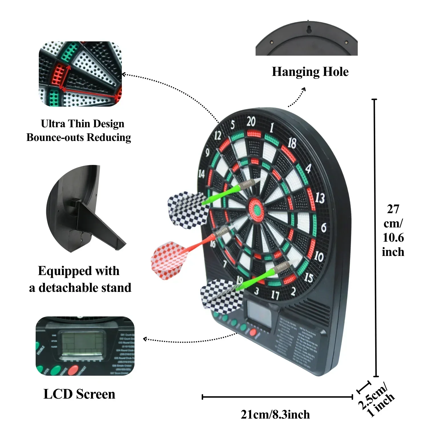 휴대용 전자 다트보드 - 벽걸이 및 탁상형 스탠드 디자 - Electronic Dartboard Cabinet 리뷰 및 가격