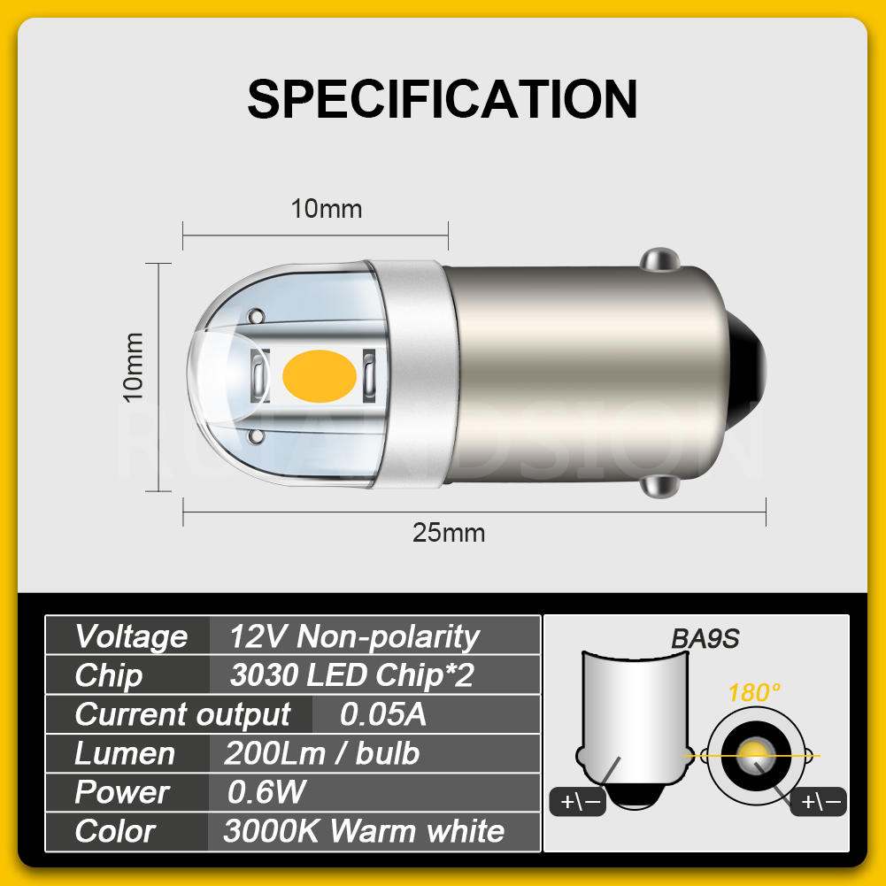 4PCS 6.3V BA9S 2 SMD 3030 LED  - Pinball Machine 리뷰 및 가격