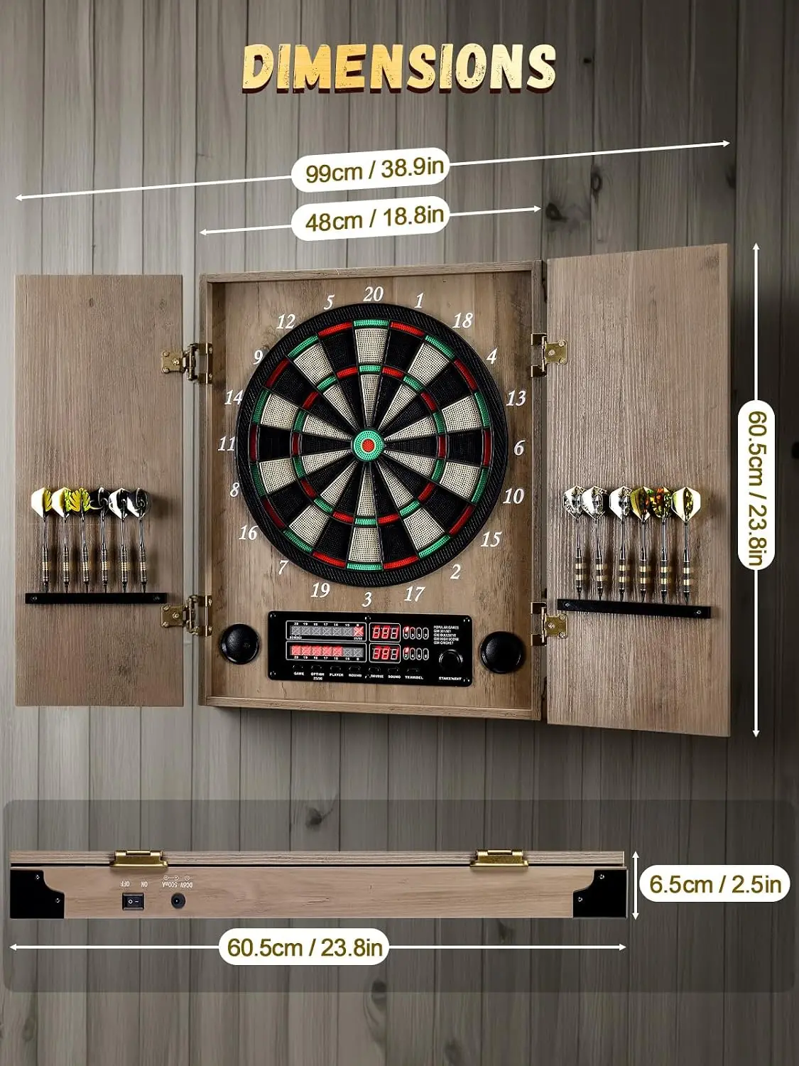 전자 다트보드, 성인용 장식용 다트보드 캐비닛 |    - Electronic Dartboard Cabinet 리뷰 및 가격